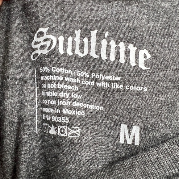 Sublime Sun Los Angeles CA. Graphic Heathered Charcoal Grey T-shirt Multi. - Picture 5 of 5